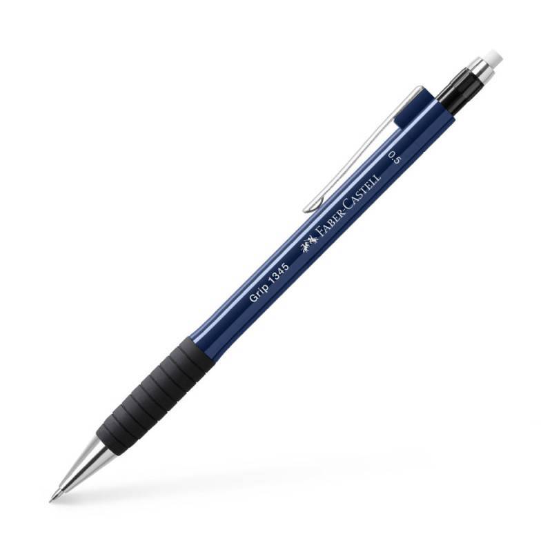FABER CASTELL Druckbleistift Grip, Sets Einzeln, Farbe blau, FABER-CASTELL Fein-Mine 0,5 mm von Faber-Castell