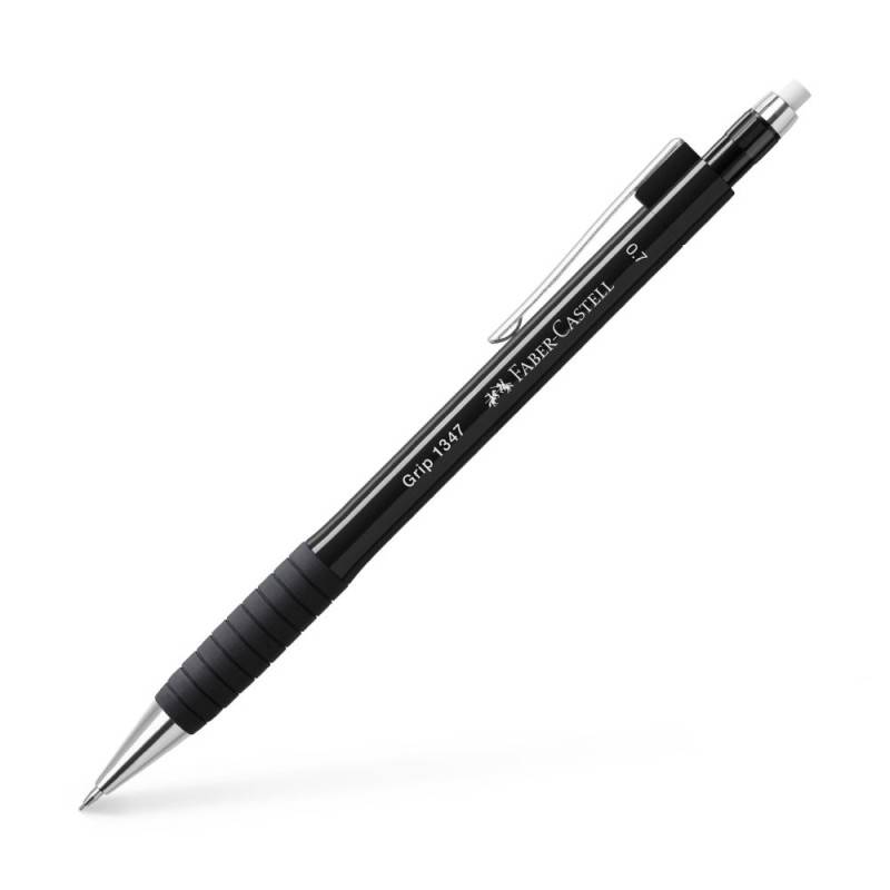 FABER CASTELL Druckbleistift Grip, Sets Einzeln, Farbe schwarz, FABER-CASTELL Fein-Mine 0,7 mm von Faber-Castell
