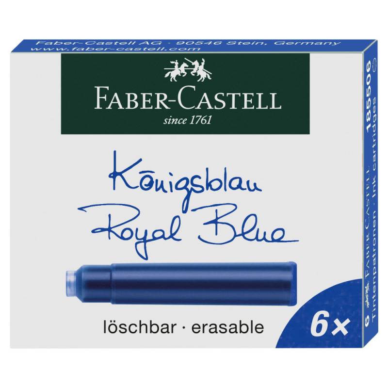FABER-CASTELL FÃ¼llerpatronen Tintenpatronen, Sets Sets, FABER-CASTELL Sets 6er Set kšnigsblau von Faber-Castell