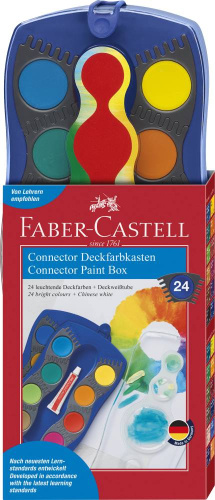 FABER-CASTELL Farbkasten Connector 24 Farben blau von Faber Castell