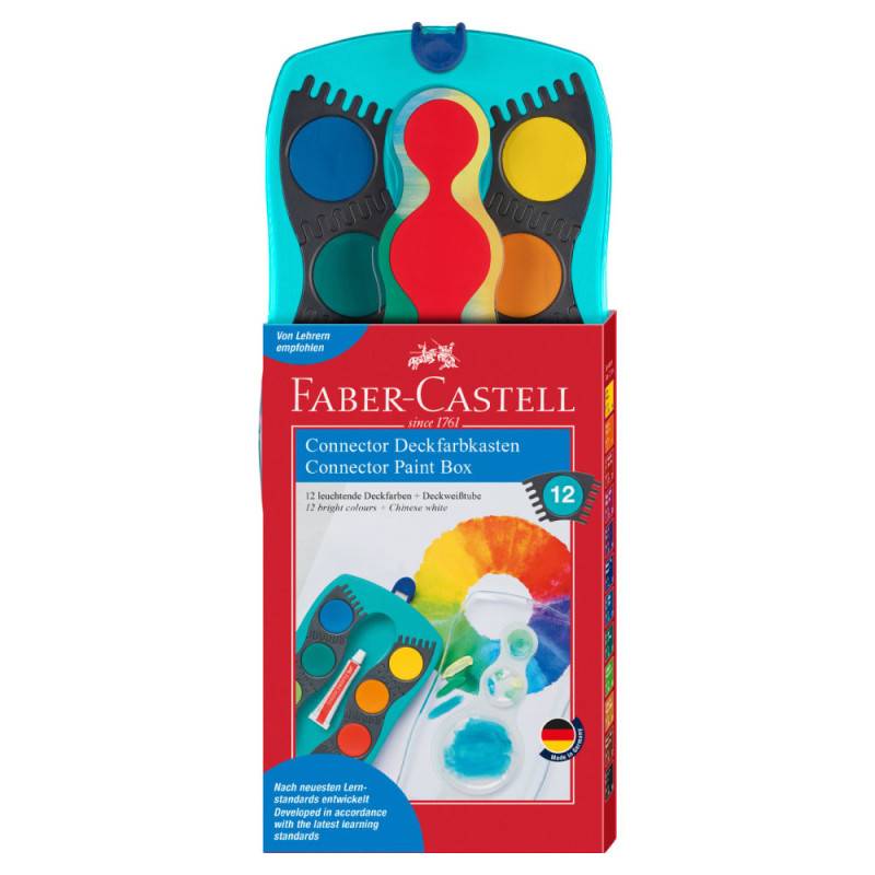 FABER-CASTELL Farbkasten Connector und Einzelfarben, Sets Sets, FABER-CASTELL Sets 12er Farben türkis von Faber-Castell