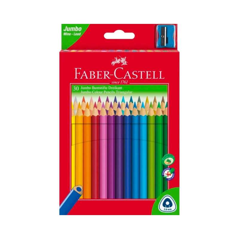 FABER-CASTELL Farbstifte Jumbo dreikant, Sets 30er Set von Faber-Castell
