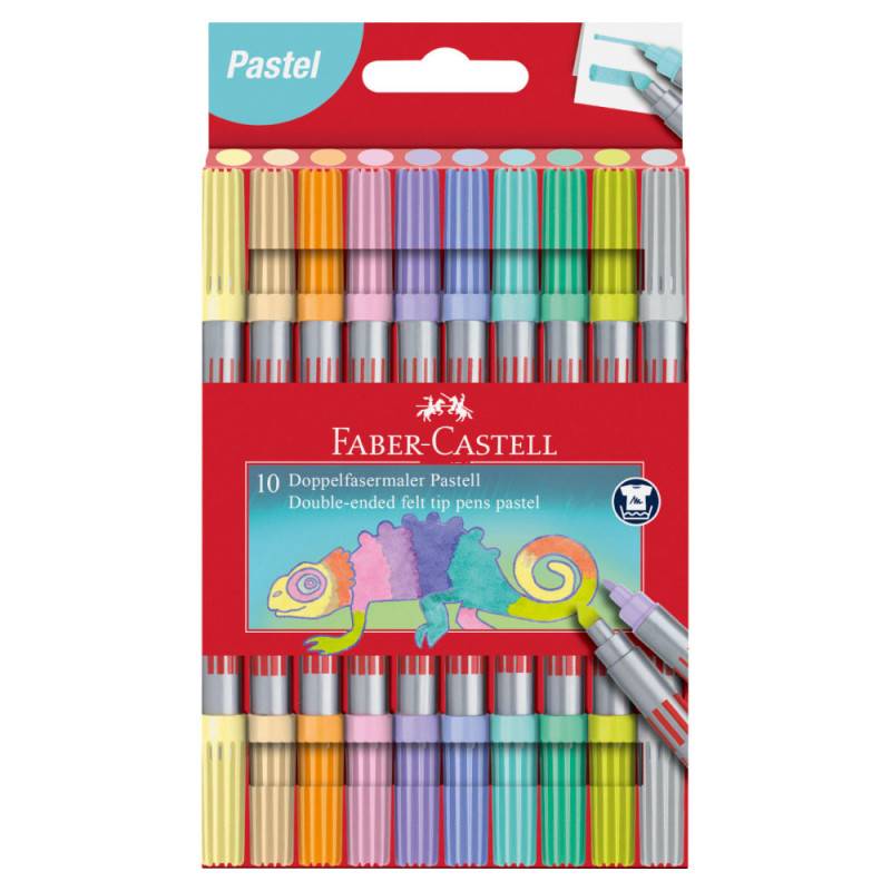 FABER-CASTELL Fasermaler - Filzstift Doppelfasermaler, Sets Sets, FABER-CASTELL Sets 10er Set pastell von Faber-Castell
