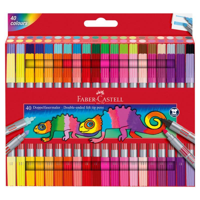 FABER-CASTELL Fasermaler - Filzstift Doppelfasermaler, Sets Sets, FABER-CASTELL Sets 40er Set von Faber-Castell