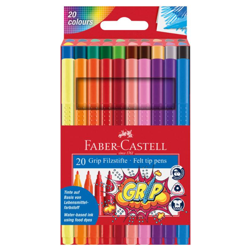 FABER-CASTELL Fasermaler - Filzstift Grip, Sets Sets, FABER-CASTELL Sets 20er Set von Faber-Castell
