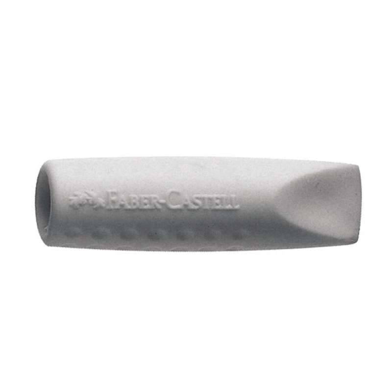FABER-CASTELL Radiergummi Grip 2001 Eraser Cap 2er Set, Farbe grau von Faber-Castell