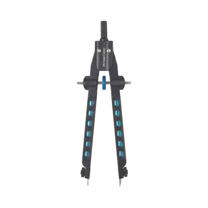 FABER-CASTELL Schnellverstellzirkel, Ausführung nicht abknickbar, Kreise bis  Ø 340 mm, Farbe pearl blue von Faber-Castell