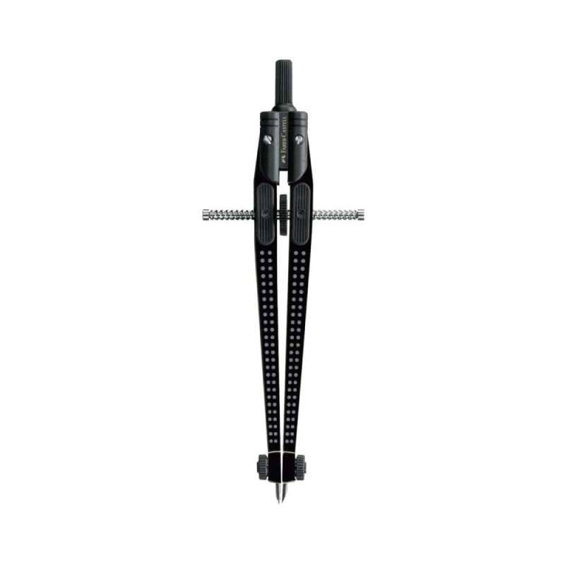FABER-CASTELL Schnellverstellzirkel, Ausführung nicht abknickbar, Kreise bis  Ø 390 mm, Farbe schwarz von Faber-Castell