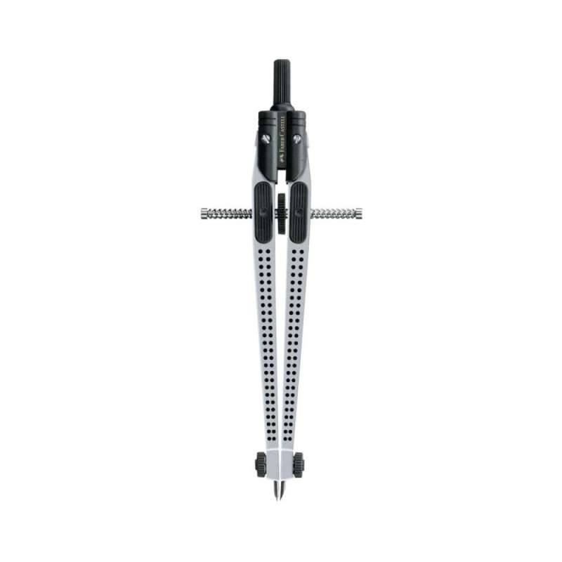 FABER-CASTELL Schnellverstellzirkel, Ausführung nicht abknickbar, Kreise bis  Ø 390 mm, Farbe silber von Faber-Castell