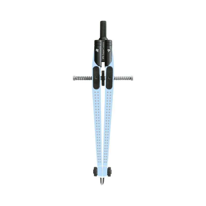 FABER-CASTELL Schnellverstellzirkel, Ausführung nicht abknickbar, Kreise bis  Ø 390 mm, Farbe sky blue von Faber-Castell