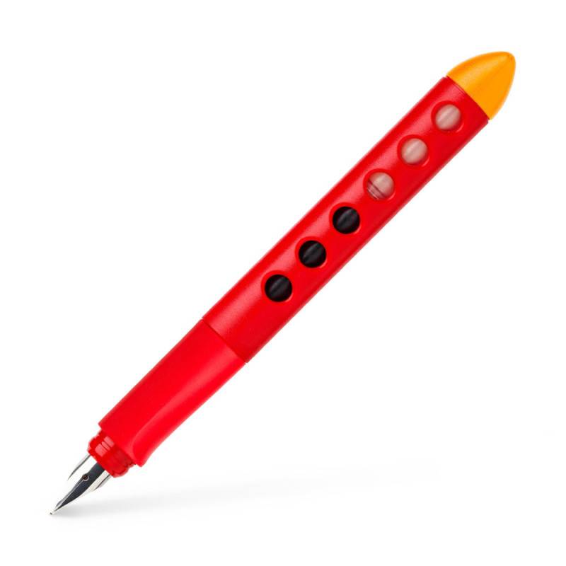 FABER-CASTELL Schulfüller Scribolino, Sets Einzeln, Händigkeit linkshändig, Farbe rot von Faber-Castell