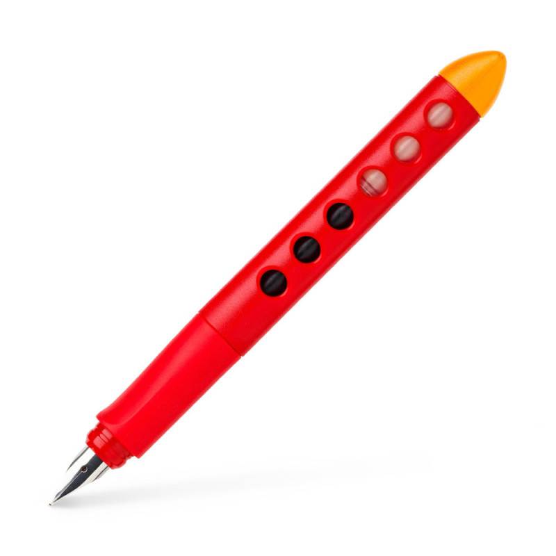 FABER-CASTELL Schulfüller Scribolino, Sets Einzeln, Händigkeit rechtshändig, Farbe rot von Faber-Castell