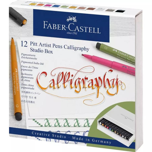 FABER-CASTELL Tuschestift 12er Atelierbox Pitt Artist Pen Calligraphy von Faber Castell