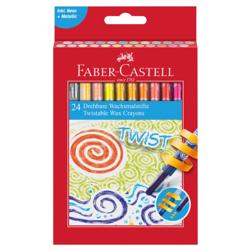 FABER-CASTELL Wachsmalkreide - wasserfest, Sets Sets, FABER-CASTELL Sets 24er Set drehbar von Faber-Castell
