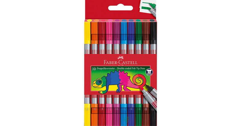 Doppel-Fasermaler, 10 Farben mehrfarbig Modell 10 von Faber-Castell