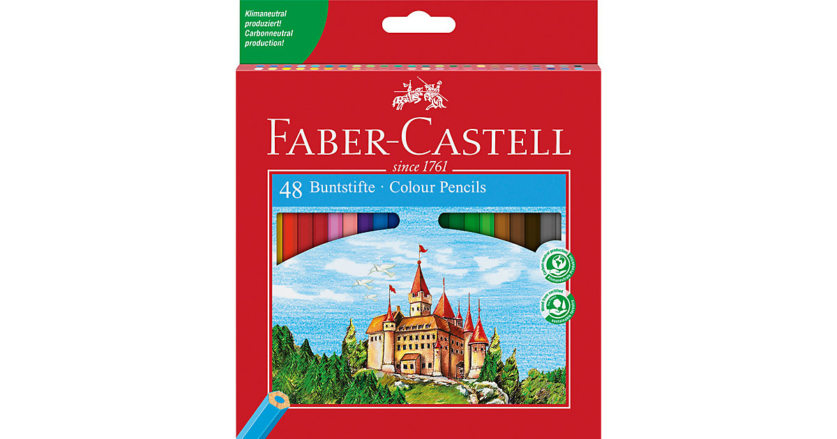 Sechskant-Buntstifte ECO, 48 Farben, inkl. Anspitzer Sechskant-Buntstifte ECO, 48 Farben, inkl. Anspitzer von Faber-Castell