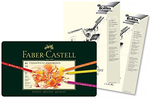 Faber-Castell 110036 - Künstlerfarbstift POLYCHROMOS, 36er Metalletui (60 Metaletui, Sortiert mit Blöcken) (60er + Blöcke) von Faber-Castell