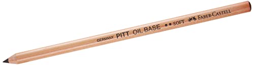 Faber-Castell 112602 - Stift Pitt Oil Base, Soft, schwarz, 1 Stück von Faber-Castell