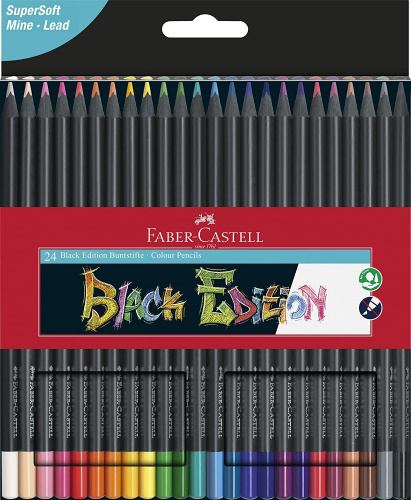 Faber-Castell 24 Black Edition Buntstifte 100% FSC von Faber Castell