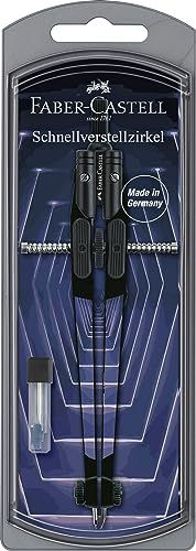 Faber-Castell 574453 - Schnellverstellzirkel Future Look, inkl. Ersatzteile und Zirkelminen, für Schule und Ausbildung von Faber-Castell