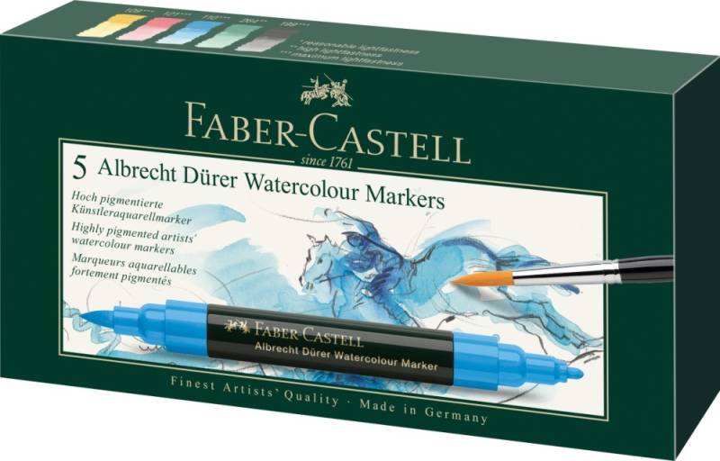 Faber-Castell Aquarellstift Watercolour Marker Albrecht Dürer 5 Stk. von Faber-Castell