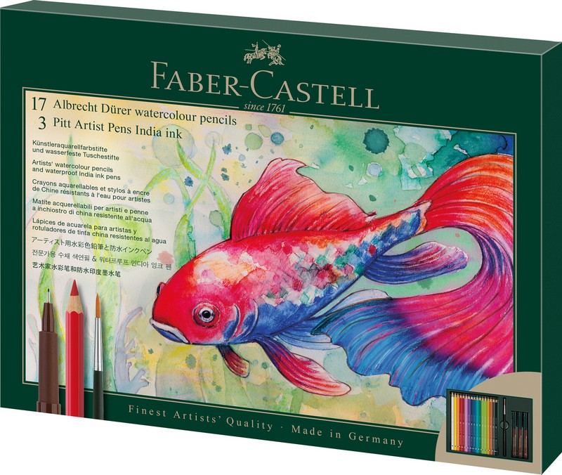 Faber-Castell Aquarellstifte Albrecht Dürer und Pitt Artist Pen im Geschenkset 20 Stk. von Faber-Castell