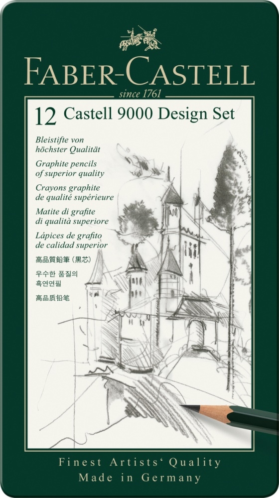 Faber-Castell Bleistift Castell 9000 Design Set 12 Stk. von Faber-Castell