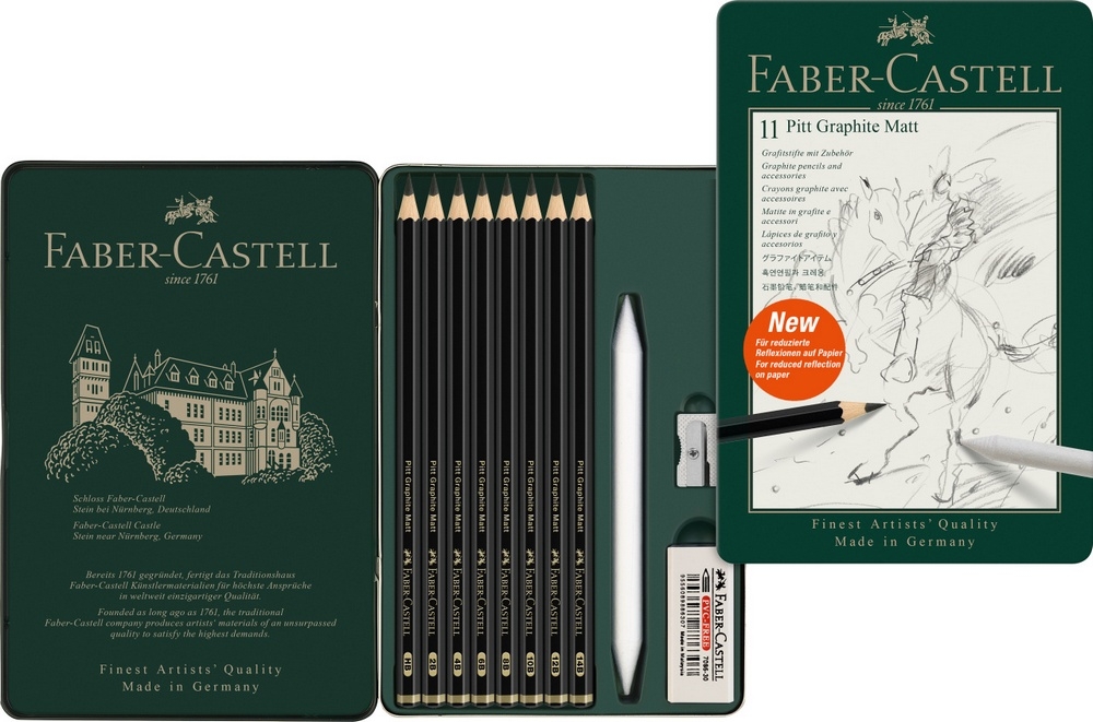 Faber-Castell Bleistift Pitt Graphite Matt Metalletui 11er von Faber-Castell