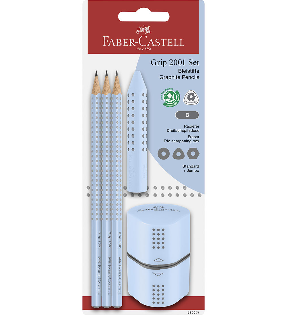 Faber-Castell Bleistiftset - Grip 2001 - 5 Teile - Sky Blue - Faber-Castell - One Size - Bleistifte Faber-Castell Bleistiftset - Grip 2001 - 5 Teile - Sky Blue - Faber-Castell - One Size - Bleistifte von Faber-Castell