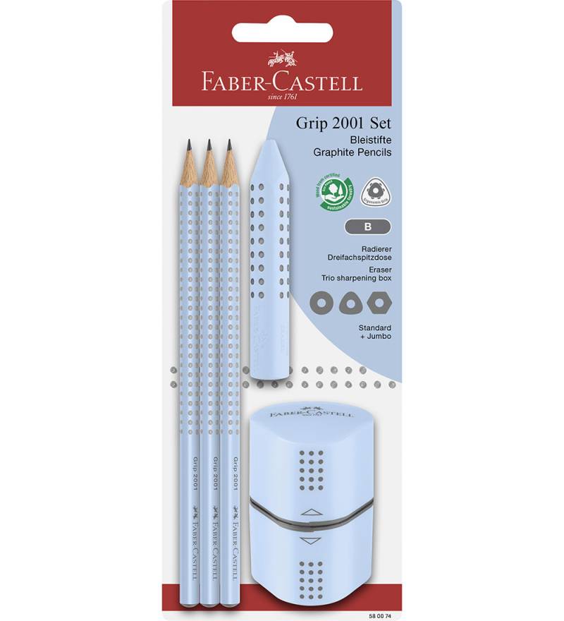 Faber-Castell Bleistiftset - Grip 2001 - 5 Teile - Sky Blue - Faber-Castell - One Size - Bleistifte Faber-Castell Bleistiftset - Grip 2001 - 5 Teile - Sky Blue - Faber-Castell - One Size - Bleistifte von Faber-Castell
