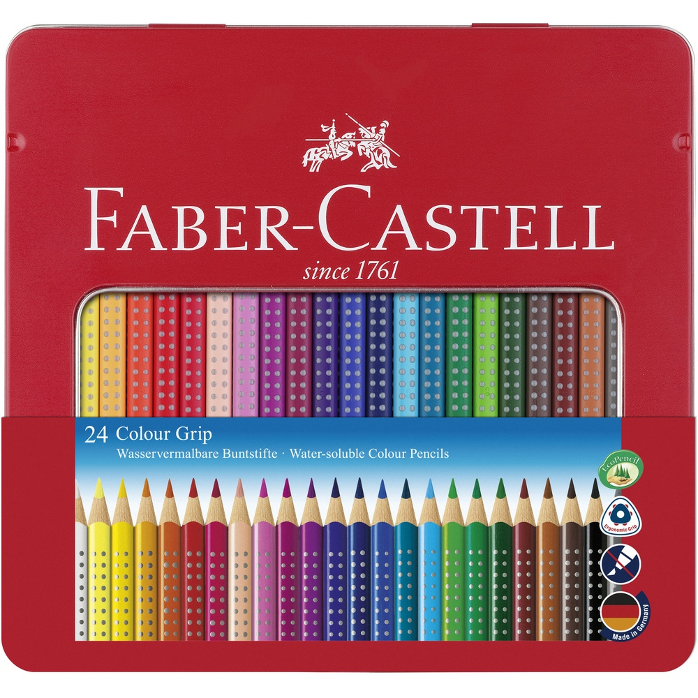 Faber-Castell Buntstifte Colour Grip 24 St./Pack. im Metalletui Faber-Castell Buntstifte Colour Grip 24 St./Pack. im Metalletui von Faber-Castell