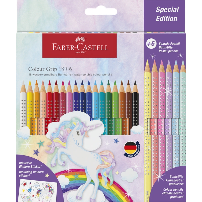 Faber-Castell Buntstifte Colour Grip Einhorn 18+6 Stk. im Kartonetui Faber-Castell Buntstifte Colour Grip Einhorn 18+6 Stk. im Kartonetui von Faber-Castell