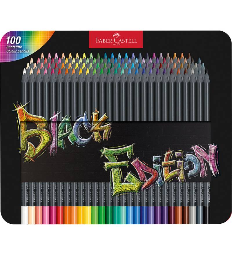 Faber-Castell Buntstifte - Dreieckig - Black Edition Tin Box - Faber-Castell - One Size - Buntstiftsets Faber-Castell Buntstifte - Dreieckig - Black Edition Tin Box - Faber-Castell - One Size - Buntstiftsets von Faber-Castell