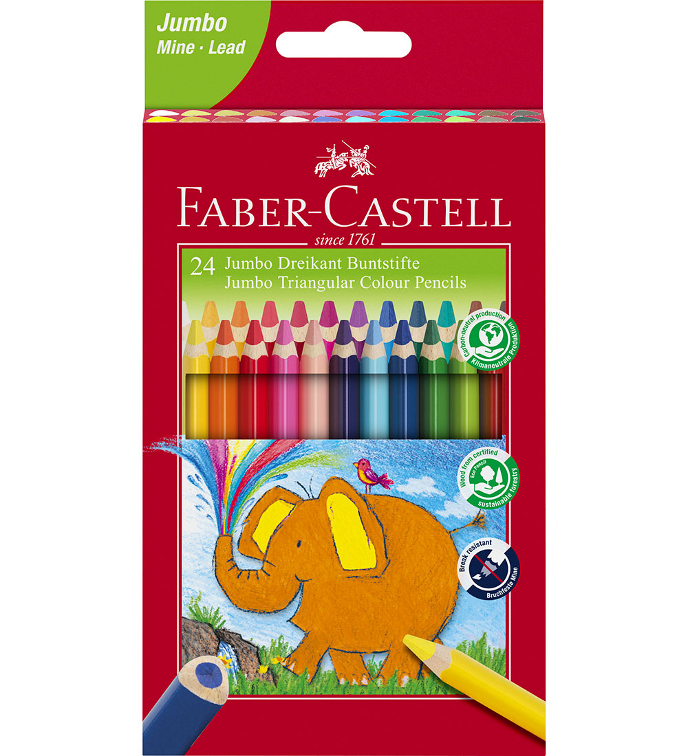 Faber-Castell Buntstifte - Dreikant - Jumbo - 5,4 mm - 24 Stück - Faber-Castell - One Size - Buntstiftsets Faber-Castell Buntstifte - Dreikant - Jumbo - 5,4 mm - 24 Stück - Faber-Castell - One Size - Buntstiftsets von Faber-Castell