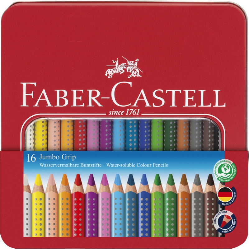 Faber-Castell Buntstifte Jumbo Grip 16er Set im Metalletui Faber-Castell Buntstifte Jumbo Grip 16er Set im Metalletui von Faber-Castell