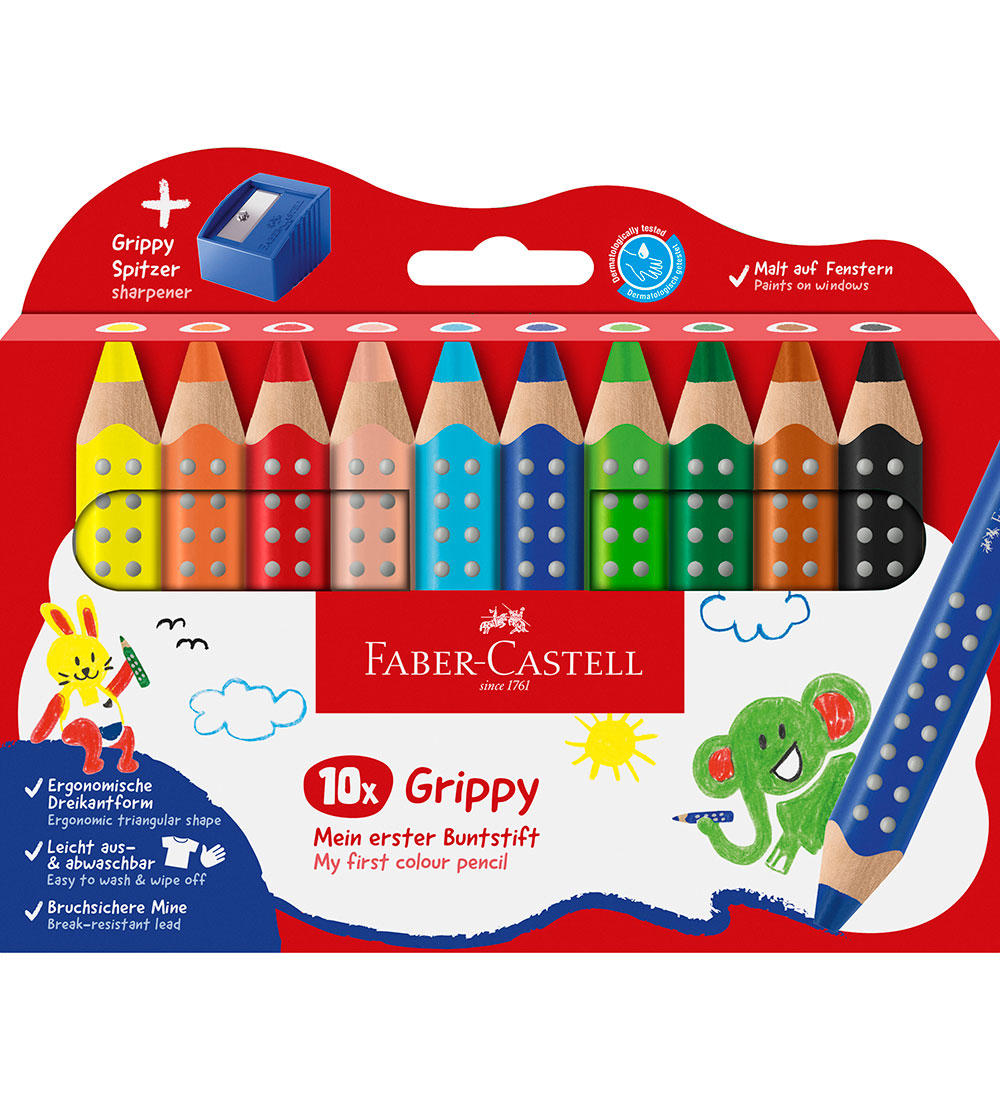 Faber-Castell Buntstifte - XXL Jumbo Grip + Anspitzer - 10 st. - Faber-Castell - One Size - Buntstiftsets Faber-Castell Buntstifte - XXL Jumbo Grip + Anspitzer - 10 st. - Faber-Castell - One Size - Buntstiftsets von Faber-Castell