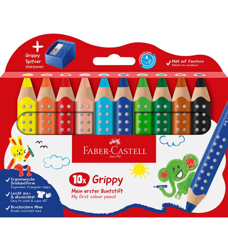 Faber-Castell Buntstifte - XXL Jumbo Grip + Anspitzer - 10 st. - Faber-Castell - One Size - Buntstiftsets Faber-Castell Buntstifte - XXL Jumbo Grip + Anspitzer - 10 st. - Faber-Castell - One Size - Buntstiftsets von Faber-Castell