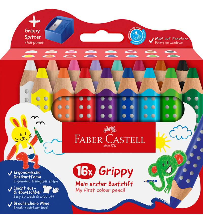 Faber-Castell Buntstifte - XXL Jumbo Grip + Anspitzer - 16 st. - Faber-Castell - One Size - Buntstiftsets Faber-Castell Buntstifte - XXL Jumbo Grip + Anspitzer - 16 st. - Faber-Castell - One Size - Buntstiftsets von Faber-Castell