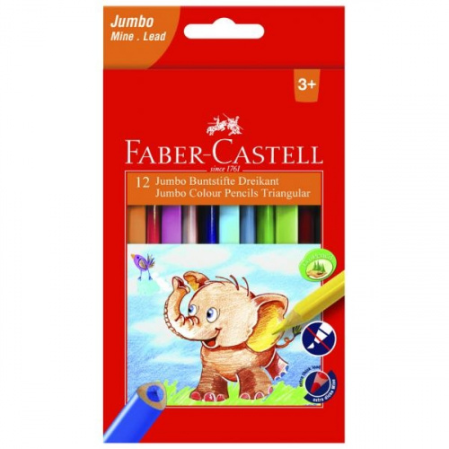 Faber-Castell Buntstifte dreikant Jumbo 5.4mm 12er von Faber Castell