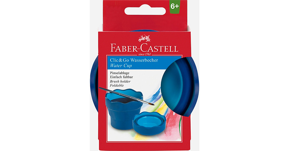 CLIC & GO Wasserfaltbecher blau von Faber-Castell