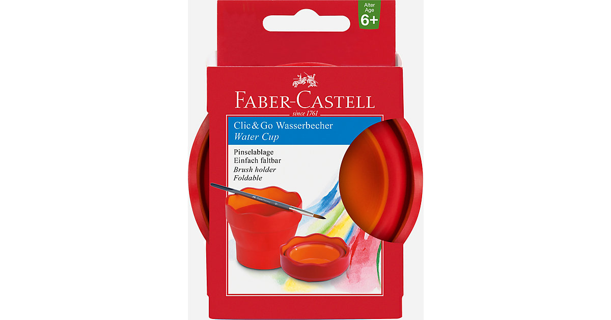 CLIC & GO Wasserfaltbecher rot/orange CLIC & GO Wasserfaltbecher rot/orange von Faber-Castell