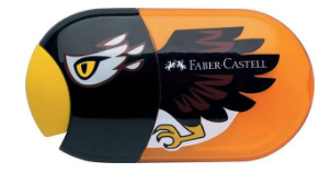 Faber-Castell Doppelanspitzer Adler orange+ Radierer von Faber Castell