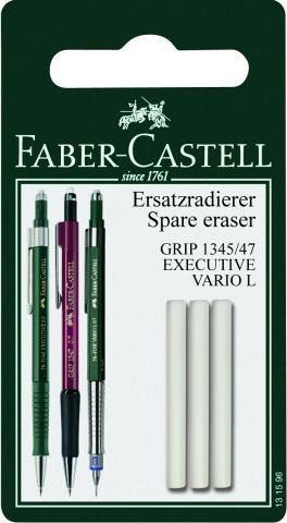 Faber Castell Ersatzradierer 3er-Pc für Druckbleistift FC Grip 1345/1347 Excecutive von Faber Castell