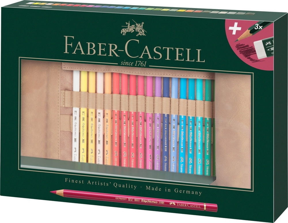 Faber-Castell Farbstifte Polychromos 34 Stk. in Stifterolle von Faber-Castell