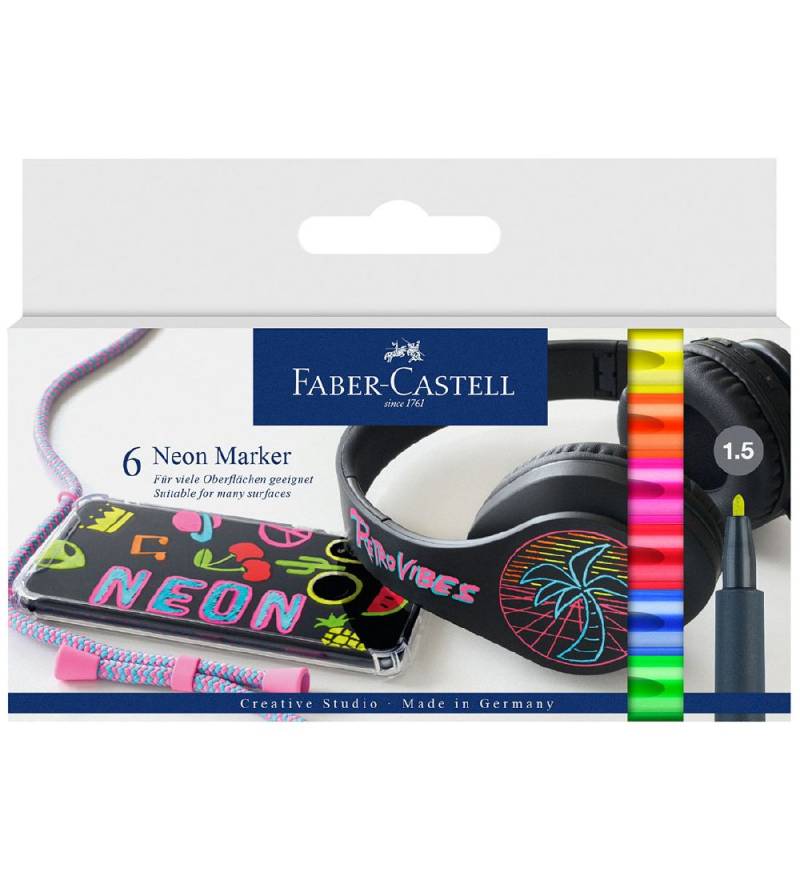 Faber-Castell Filzstifte - 6 st. - Neon - Faber-Castell - One Size - Filzstifte Faber-Castell Filzstifte - 6 st. - Neon - Faber-Castell - One Size - Filzstifte von Faber-Castell