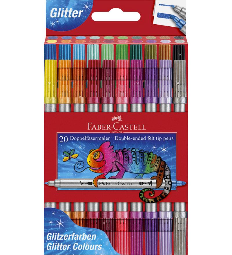 Faber-Castell Filzstifte - Doppel Dick/Dünn - Glitter - 20 st. - Faber-Castell - One Size - Filzstifte Faber-Castell Filzstifte - Doppel Dick/Dünn - Glitter - 20 st. - Faber-Castell - One Size - Filzstifte von Faber-Castell