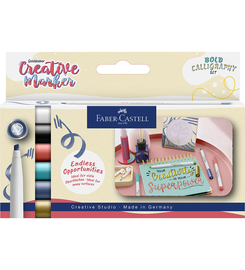 Faber-Castell Filzstifte - Fette Kalligrafie - 6 st. - Faber-Castell - One Size - Filzstifte Faber-Castell Filzstifte - Fette Kalligrafie - 6 st. - Faber-Castell - One Size - Filzstifte von Faber-Castell