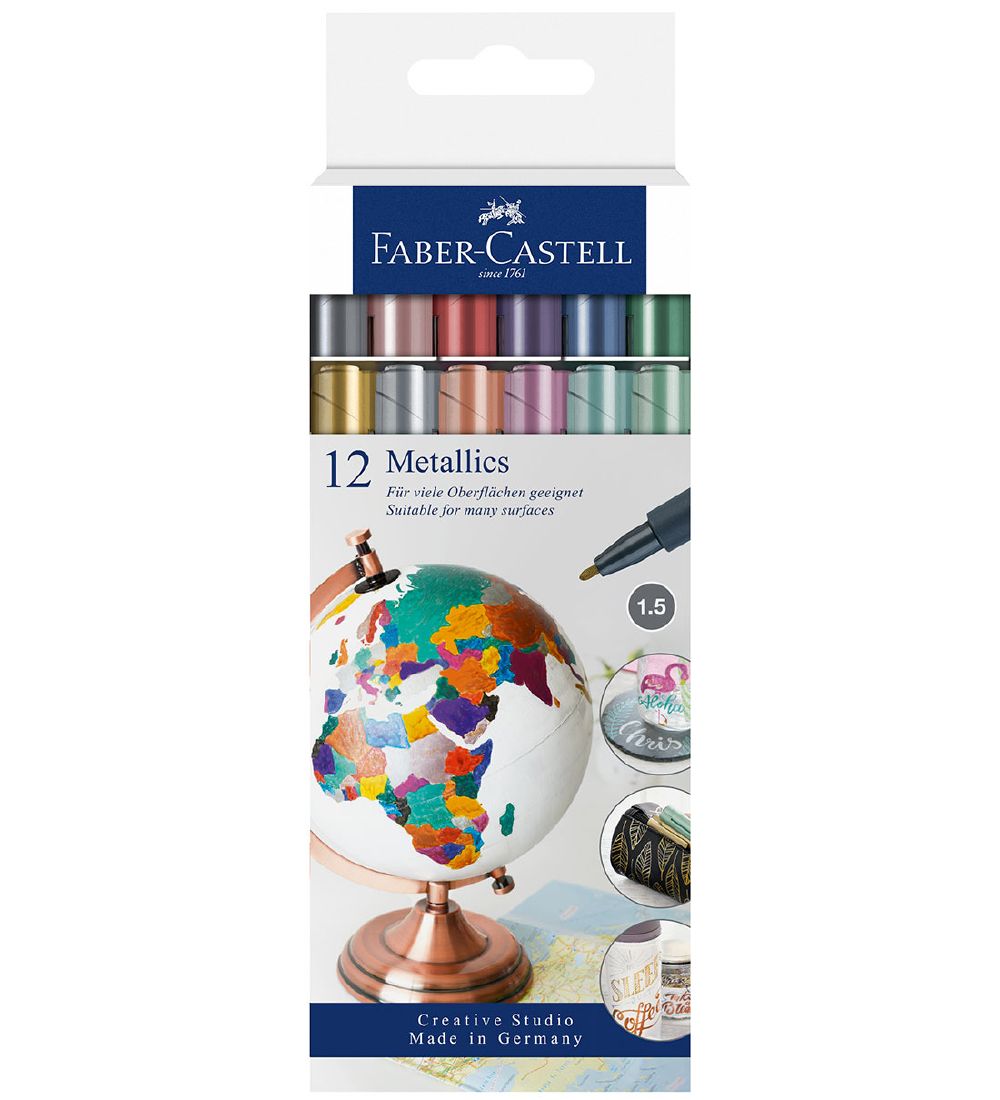 Faber-Castell Filzstifte - Metallic - 12 st. - Faber-Castell - One Size - Filzstifte Faber-Castell Filzstifte - Metallic - 12 st. - Faber-Castell - One Size - Filzstifte von Faber-Castell