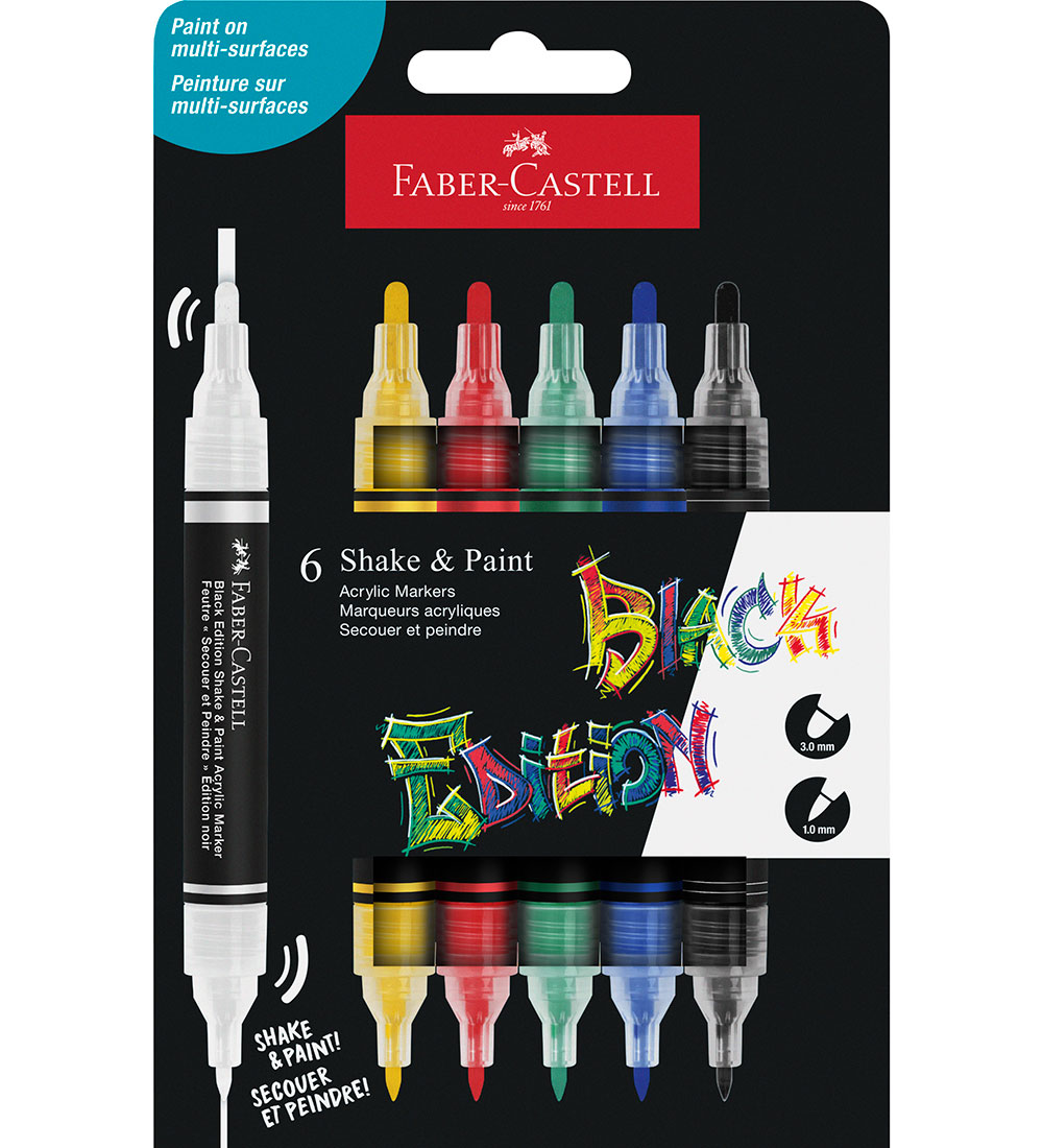 Faber-Castell Filzstifte - Shake & Paint Acryl - 6 st. - Multi - Faber-Castell - One Size - Filzstifte Faber-Castell Filzstifte - Shake & Paint Acryl - 6 st. - Multi - Faber-Castell - One Size - Filzstifte von Faber-Castell