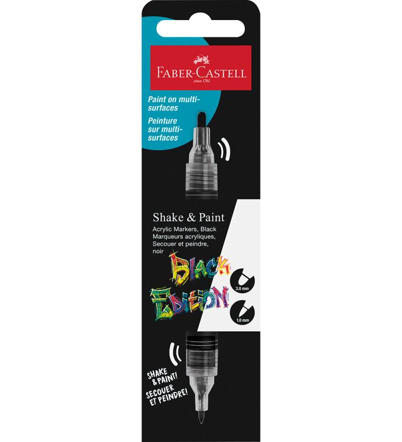 Faber-Castell Filzstifte - Shake & Paint Acryl - Schwarz - Faber-Castell - One Size - Filzstifte Faber-Castell Filzstifte - Shake & Paint Acryl - Schwarz - Faber-Castell - One Size - Filzstifte von Faber-Castell